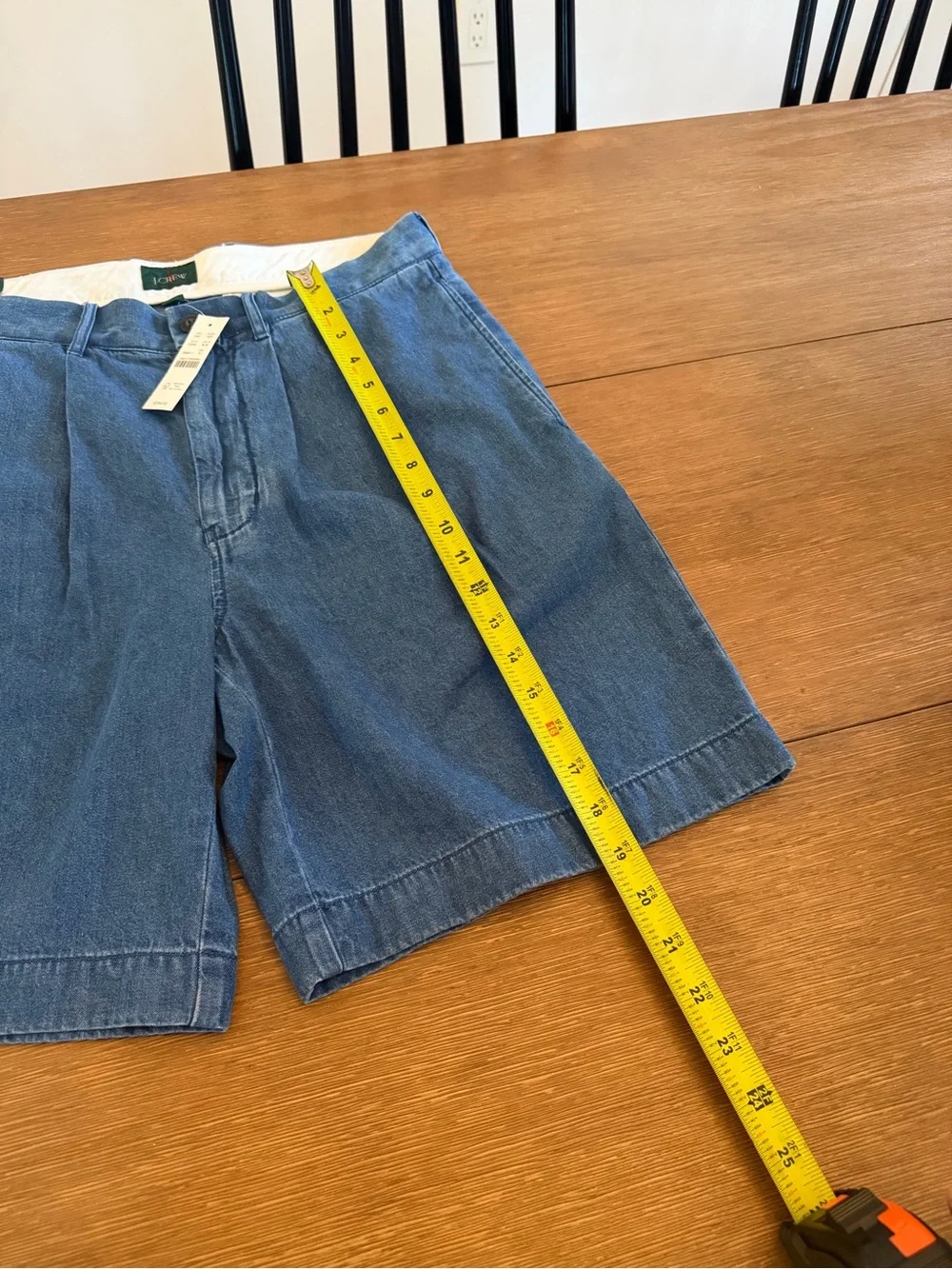 J.Crew Men’s Relaxed Pleated Chambray Shorts Nineties Wash Size 31 NWT